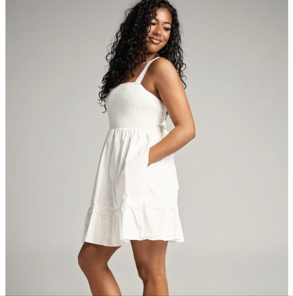 Bsb White Sleeveless Dress
